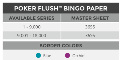 Poker Flush Bingo Paper